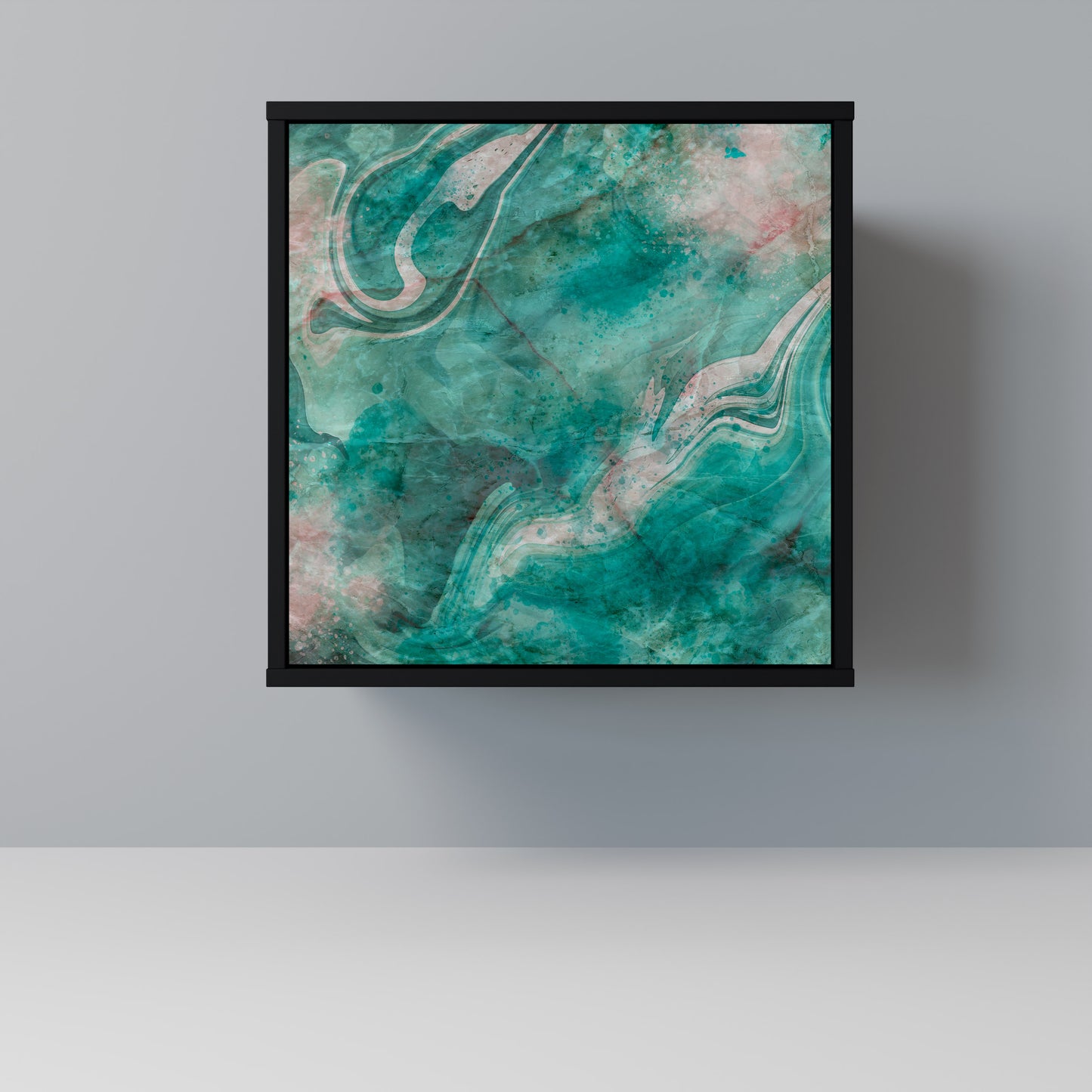 Credenza ABSTRACT ALCHEMY a 1 anta con finitura nera