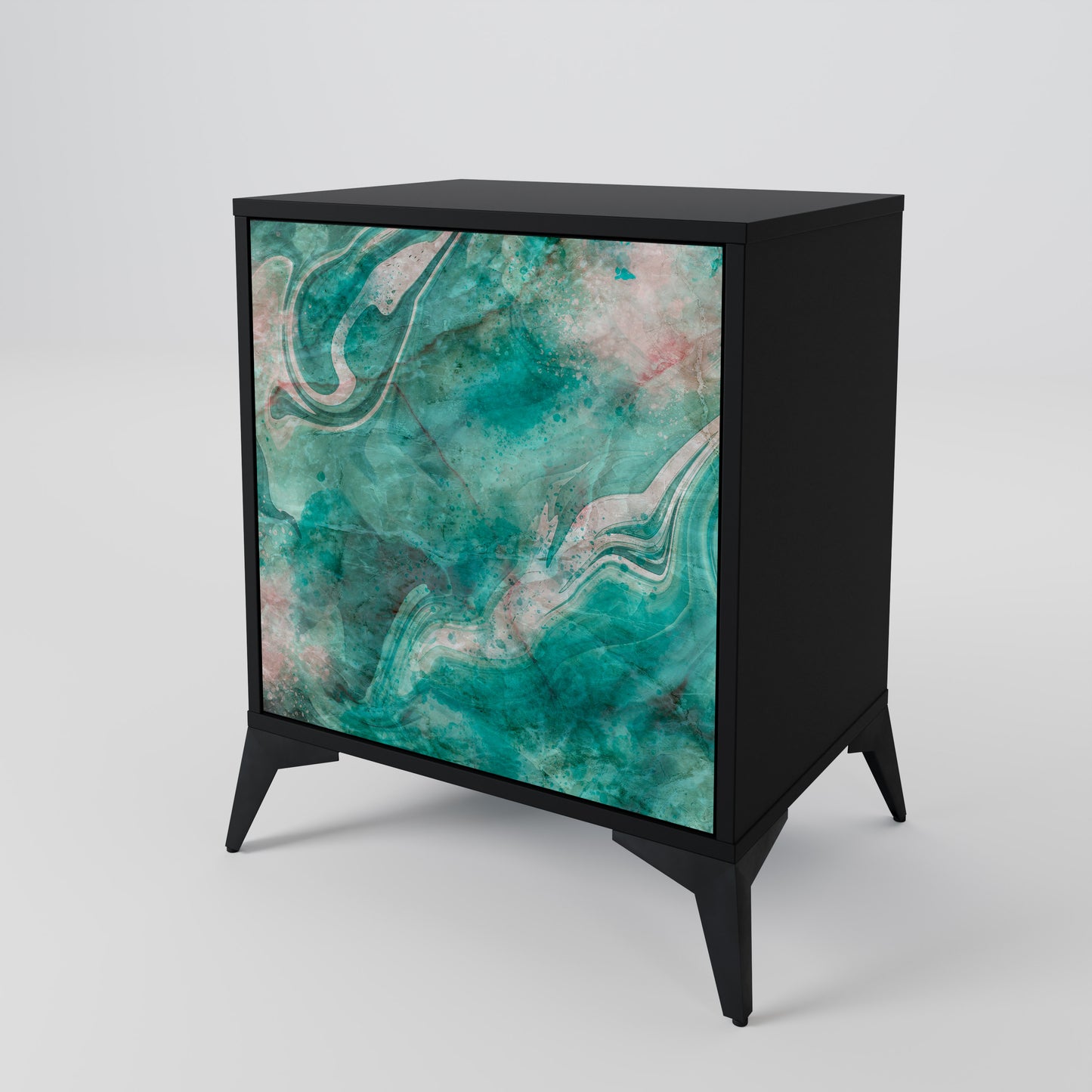 Credenza ABSTRACT ALCHEMY a 1 anta con finitura nera