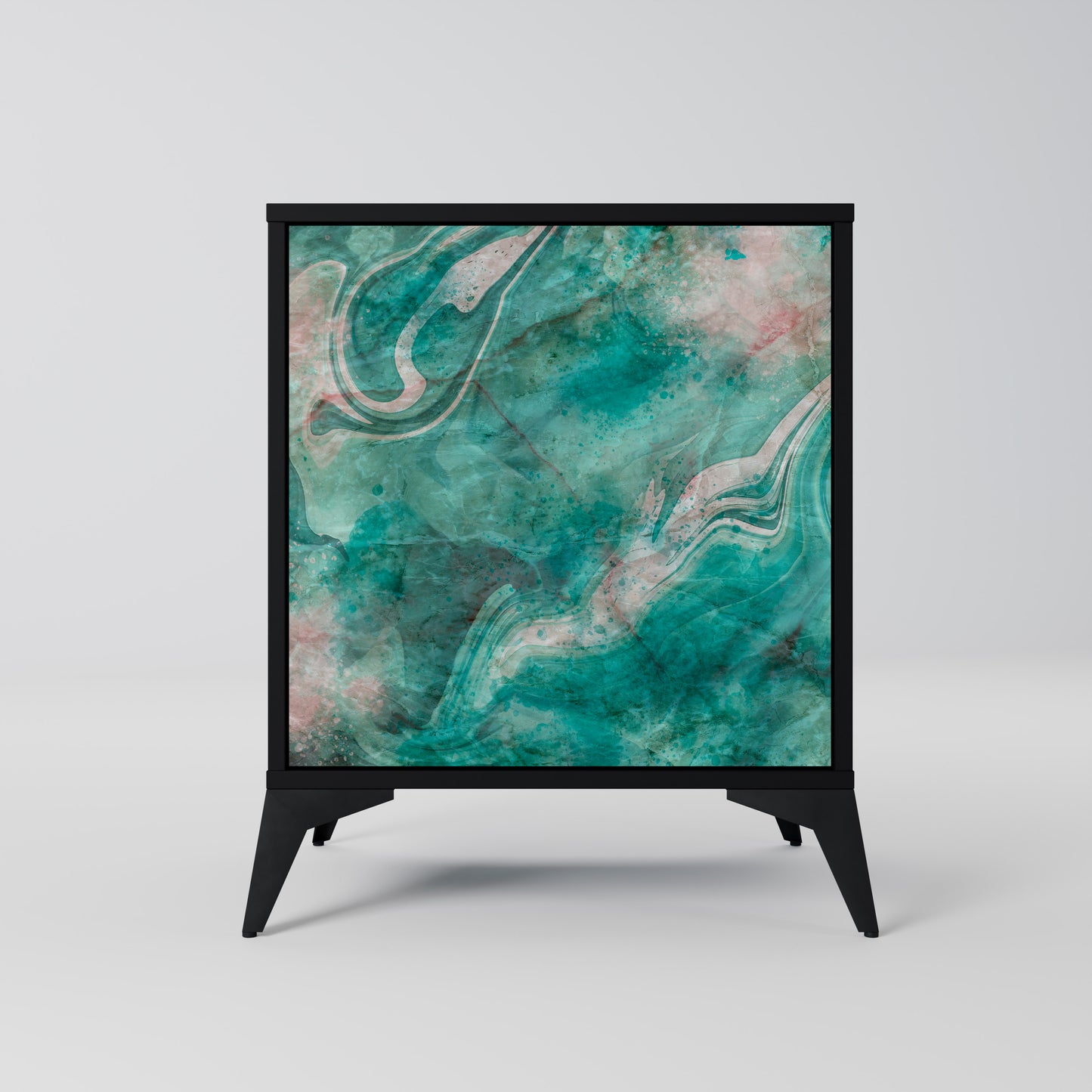 Credenza ABSTRACT ALCHEMY a 1 anta con finitura nera