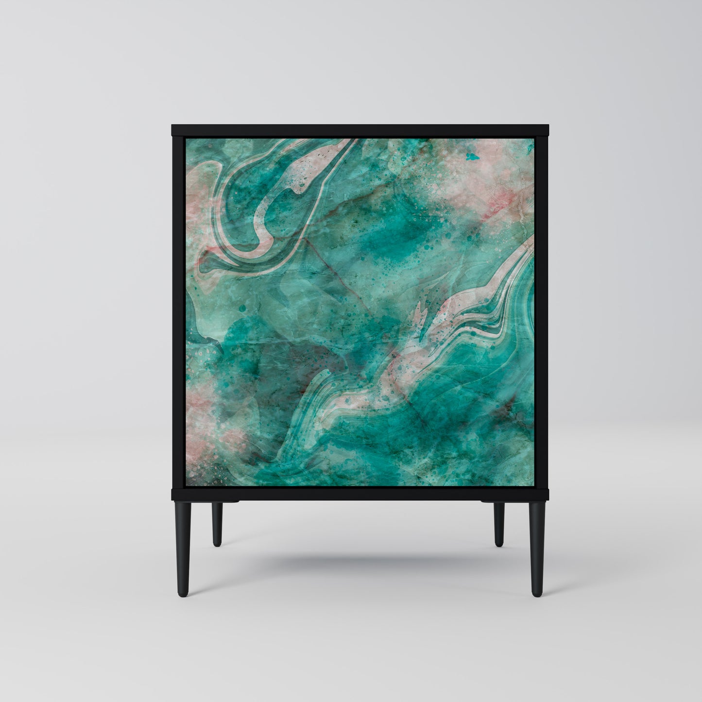 Credenza ABSTRACT ALCHEMY a 1 anta con finitura nera