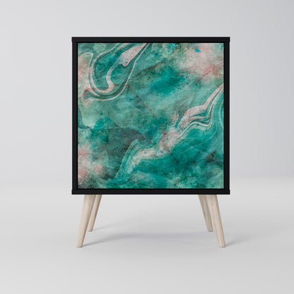 Credenza ABSTRACT ALCHEMY a 1 anta con finitura nera