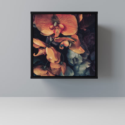 NEVERENDING BLOOM 1-Door Sideboard in Black Finish