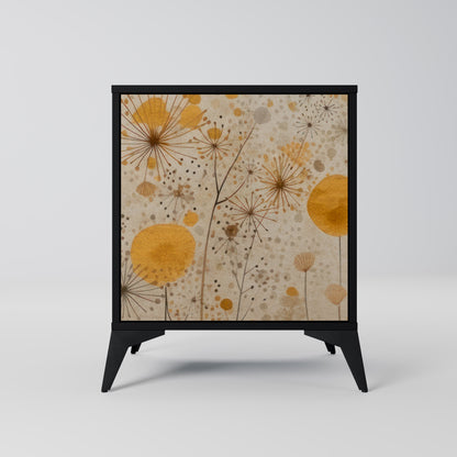 MORNING GLADE 1-Door Sideboard in Black Finish