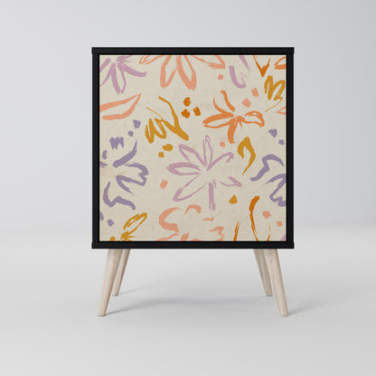 SPRING WHIMSY 1-Door Sideboard in Black Finish