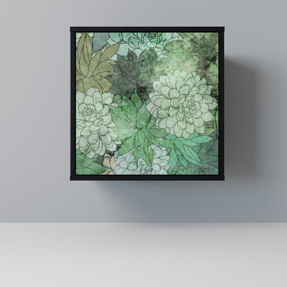 SUCCULENT CLUSTER 1-Door Sideboard in Black Finish