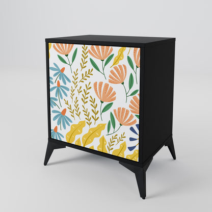HELLO SPRING 1-Door Sideboard in Black Finish