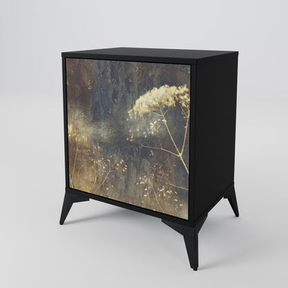 GENTLE POWER 1-Door Sideboard in Black Finish