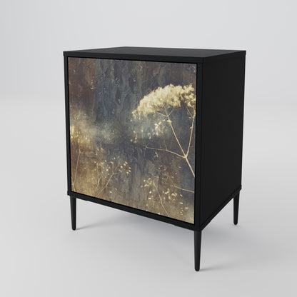 GENTLE POWER 1-Door Sideboard in Black Finish