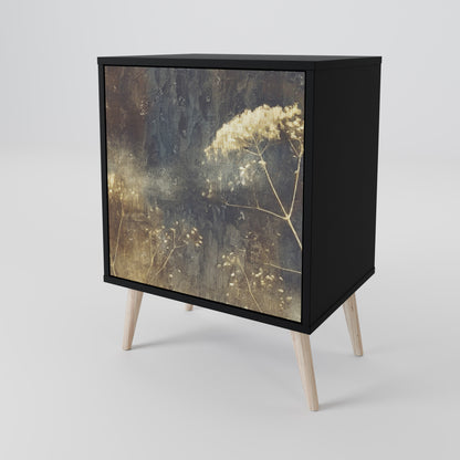 GENTLE POWER 1-Door Sideboard in Black Finish