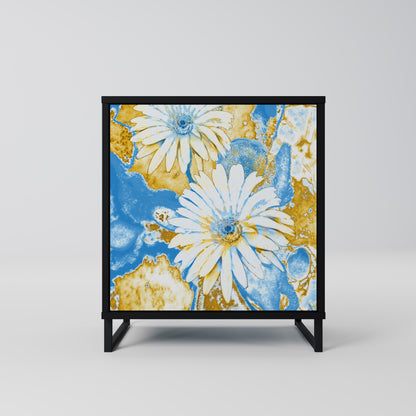 DAISY LUXE 1-Door Sideboard in Black Finish