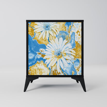 DAISY LUXE 1-Door Sideboard in Black Finish