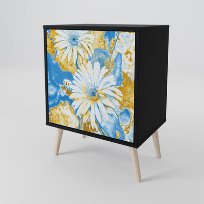 DAISY LUXE 1-Door Sideboard in Black Finish