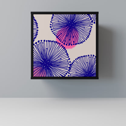 Credenza MAGIC NATURE a 1 anta con finitura nera