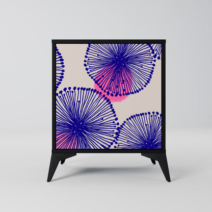 Credenza MAGIC NATURE a 1 anta con finitura nera