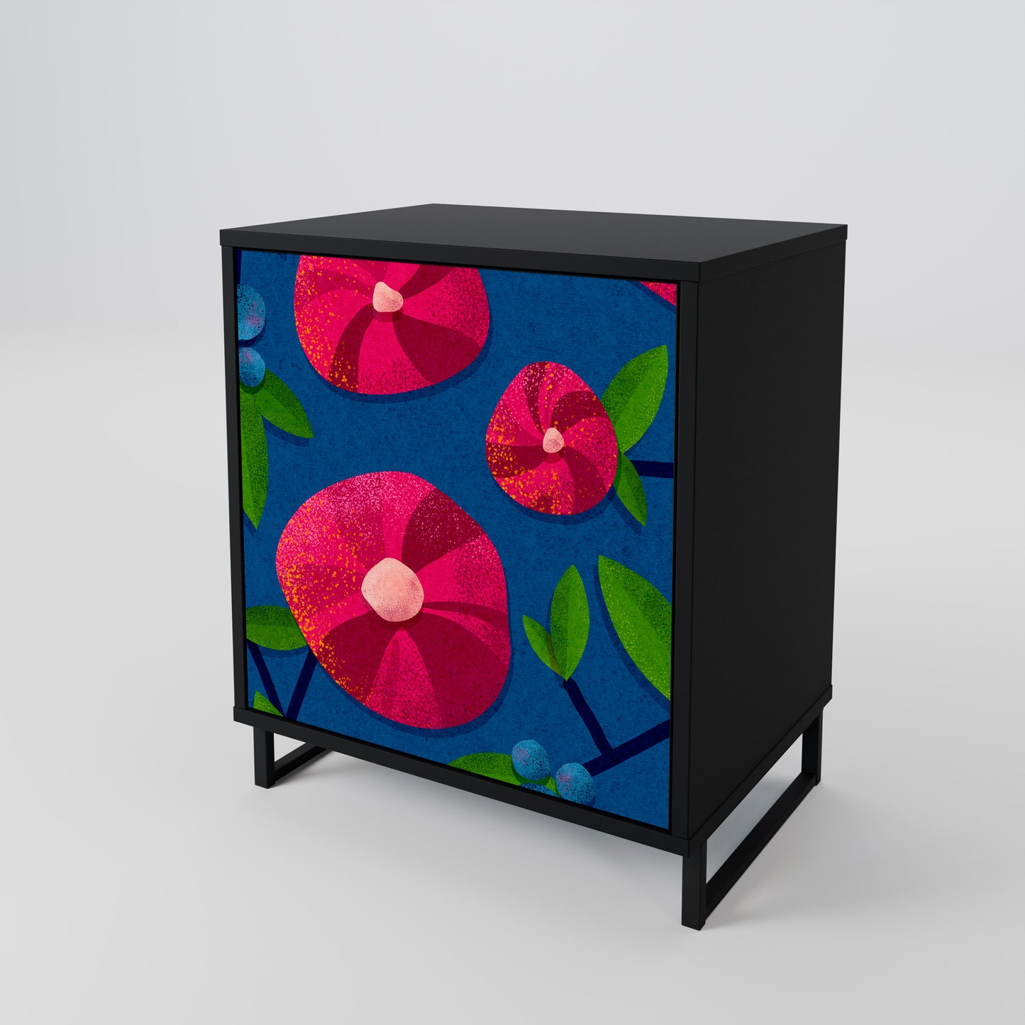 Credenza SPRING THOUGHTS a 1 anta con finitura nera