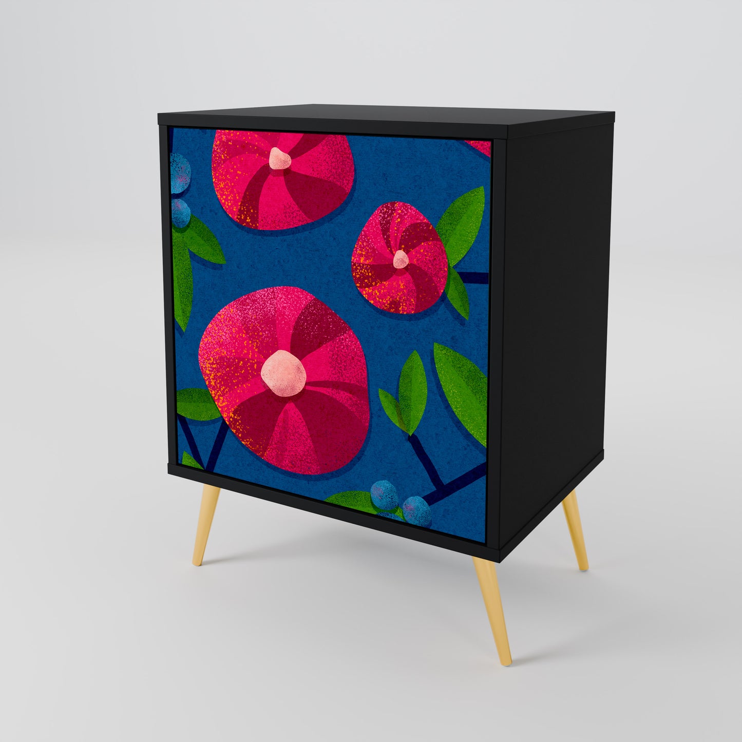 Credenza SPRING THOUGHTS a 1 anta con finitura nera