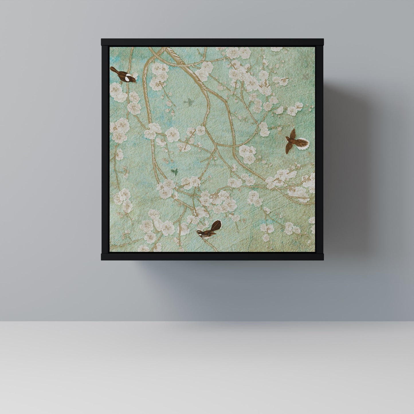 Credenza BLOOMING CHARM a 1 anta con finitura nera