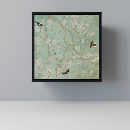 Credenza BLOOMING CHARM a 1 anta con finitura nera