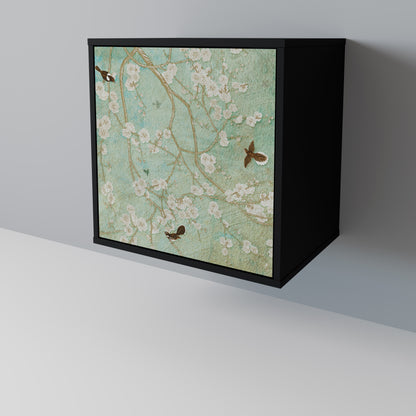 Credenza BLOOMING CHARM a 1 anta con finitura nera