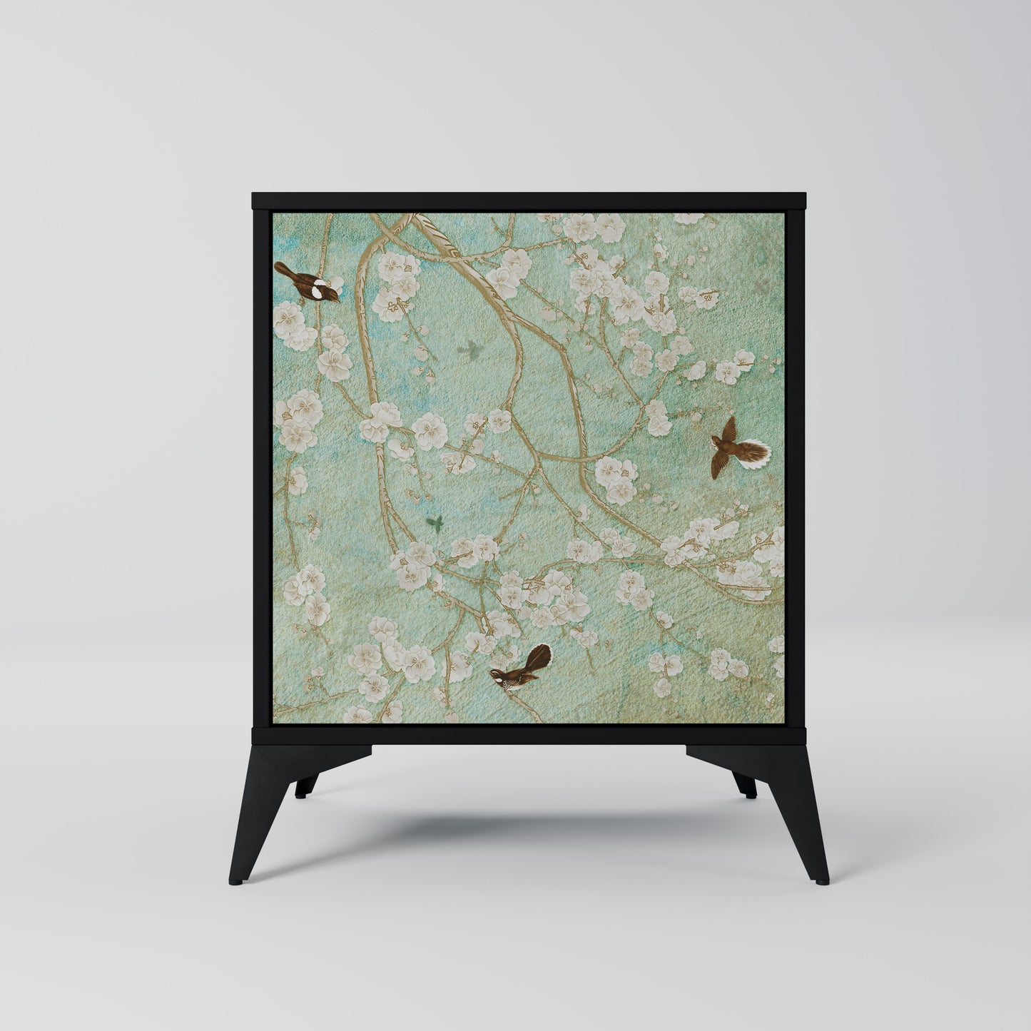 Credenza BLOOMING CHARM a 1 anta con finitura nera