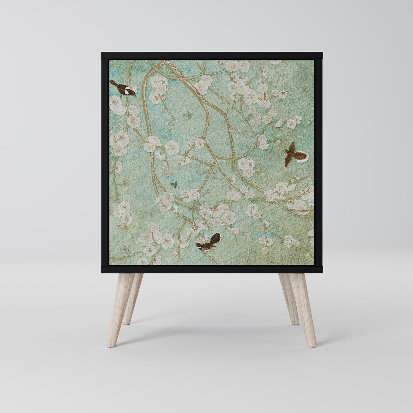 Credenza BLOOMING CHARM a 1 anta con finitura nera