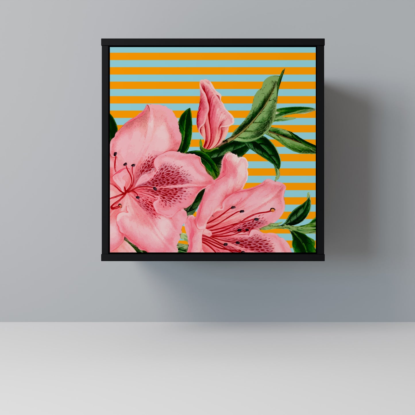 FRAGILE BEAUTY 1-Door Sideboard in Black Finish