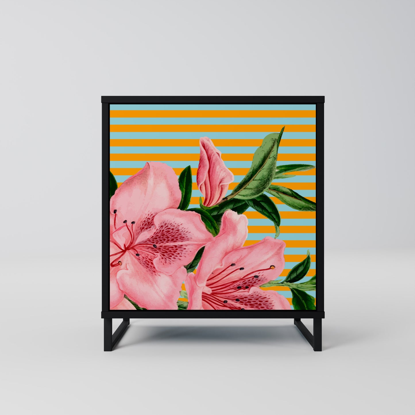 FRAGILE BEAUTY 1-Door Sideboard in Black Finish