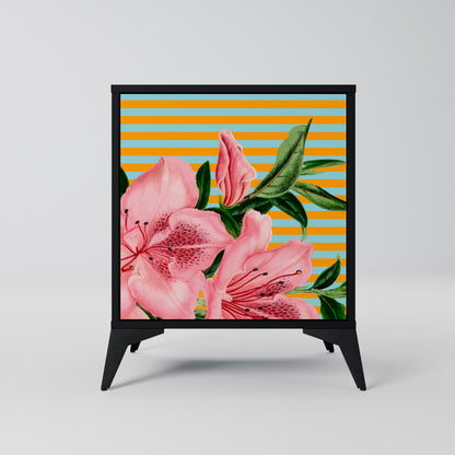 FRAGILE BEAUTY 1-Door Sideboard in Black Finish