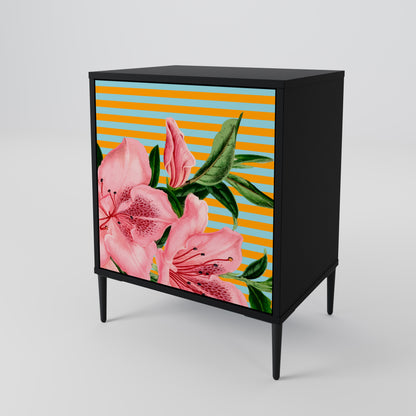 FRAGILE BEAUTY 1-Door Sideboard in Black Finish