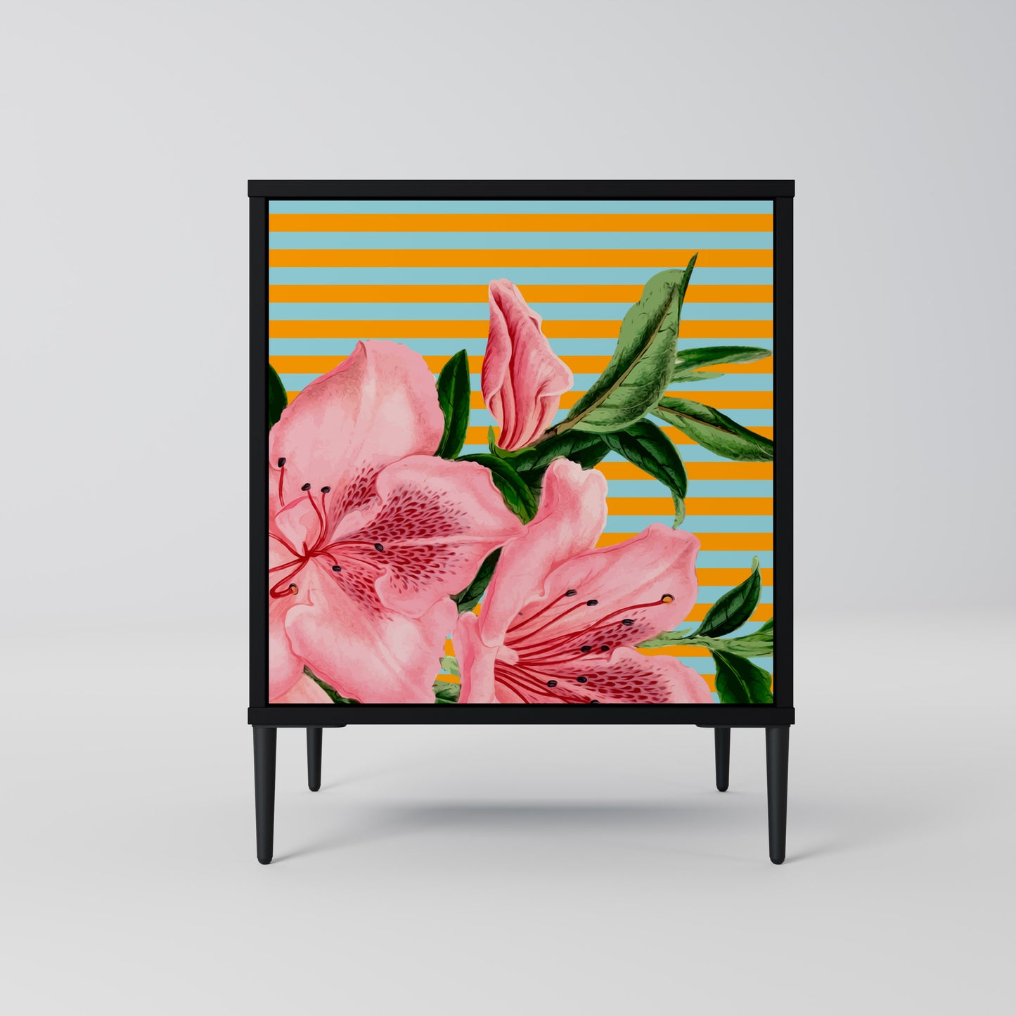 FRAGILE BEAUTY 1-Door Sideboard in Black Finish