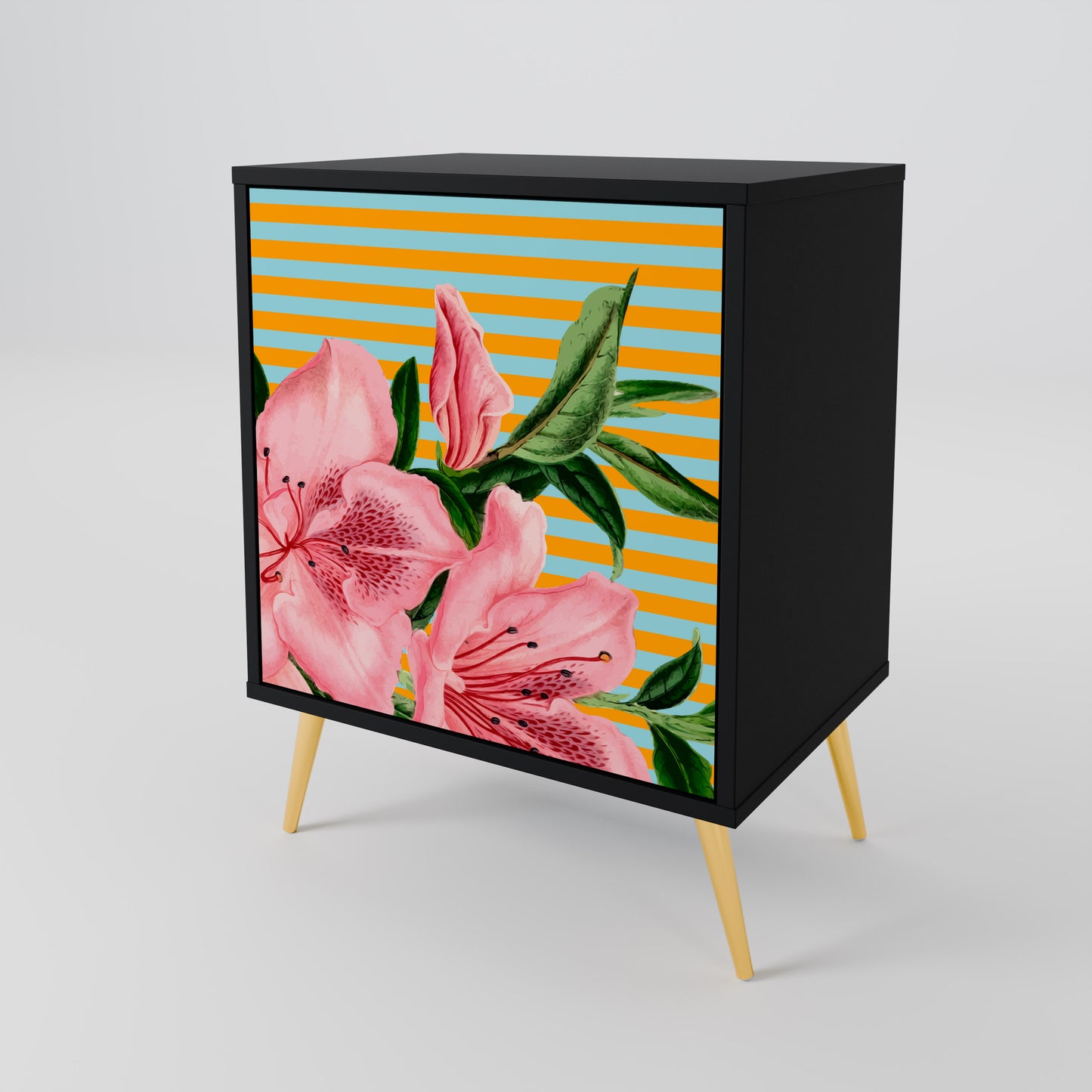 FRAGILE BEAUTY 1-Door Sideboard in Black Finish