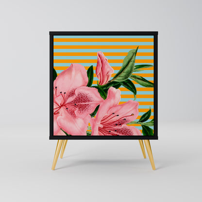 FRAGILE BEAUTY 1-Door Sideboard in Black Finish