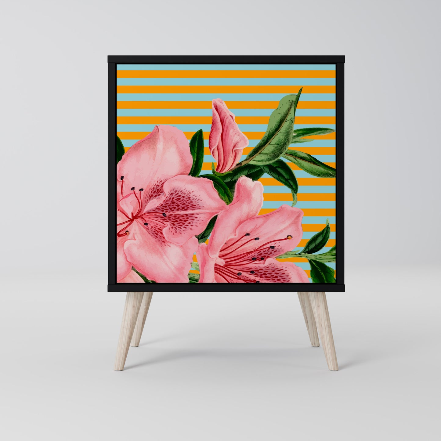 FRAGILE BEAUTY 1-Door Sideboard in Black Finish