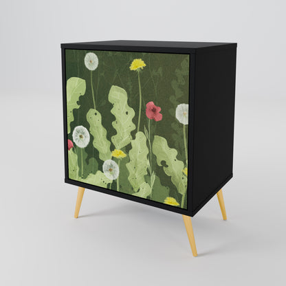 DANDELION AMUSE 1-Door Sideboard in Black Finish
