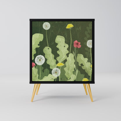 DANDELION AMUSE 1-Door Sideboard in Black Finish