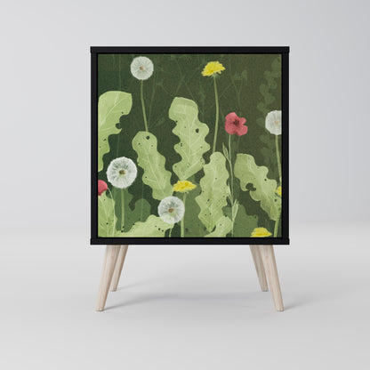 DANDELION AMUSE 1-Door Sideboard in Black Finish