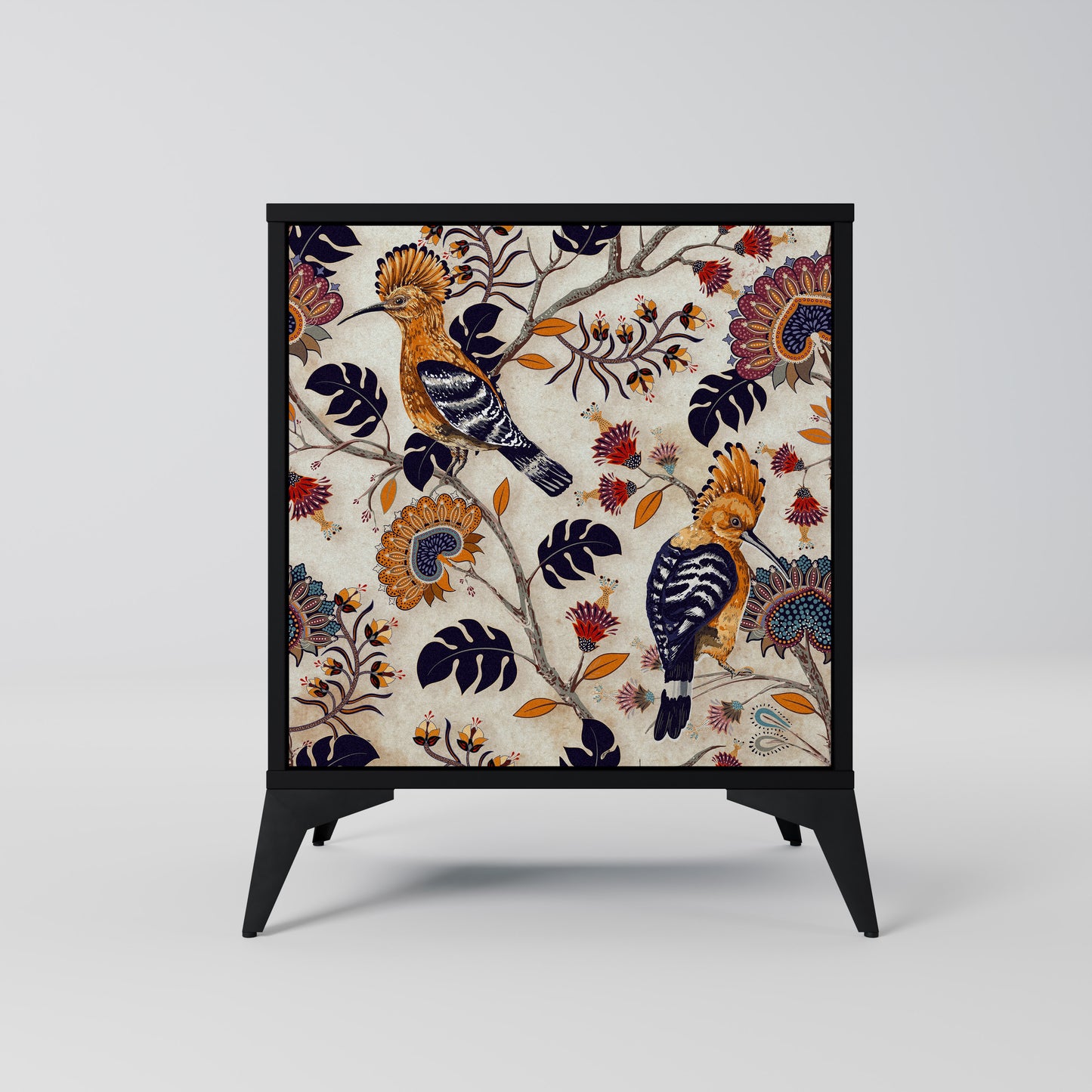 Credenza EMINENT HOOPOE a 1 anta con finitura nera