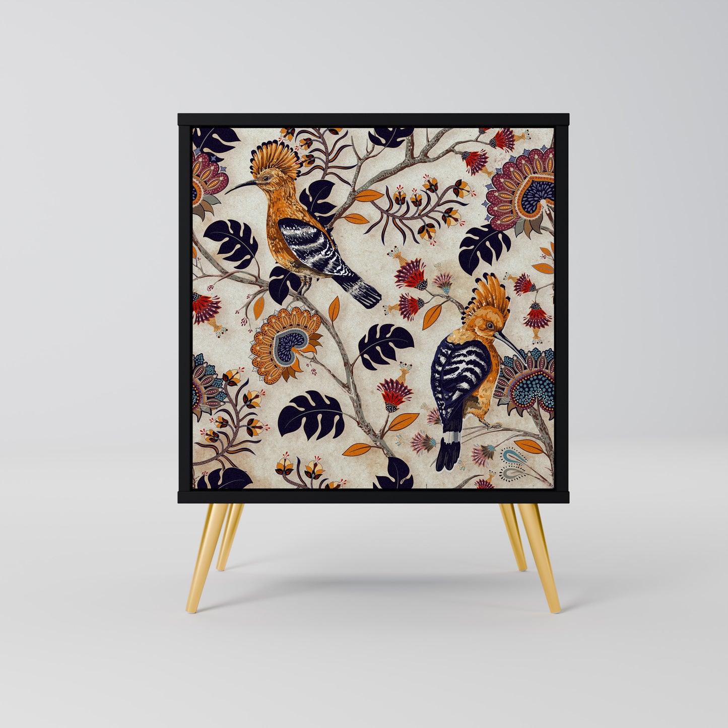 Credenza EMINENT HOOPOE a 1 anta con finitura nera