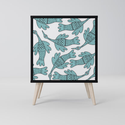 WATERSPOUT SONGIBIRD 1-Door Sideboard in Black Finish