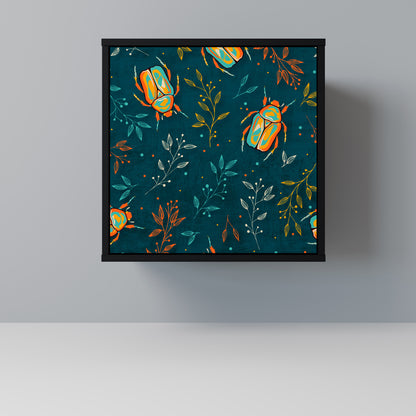 Credenza AUTUMN INSETTI a 1 anta con finitura nera