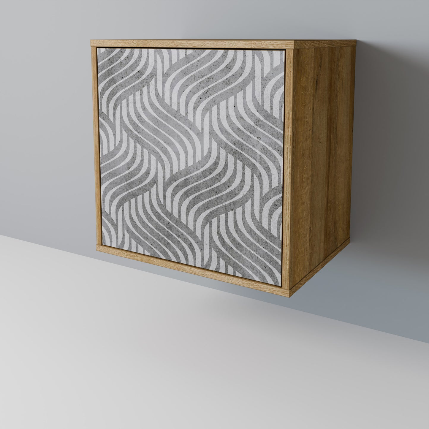 CONCRETE MOVEMENT 1-Door Sideboard in Oak Effect