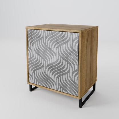 CONCRETE MOVEMENT 1-Door Sideboard in Oak Effect