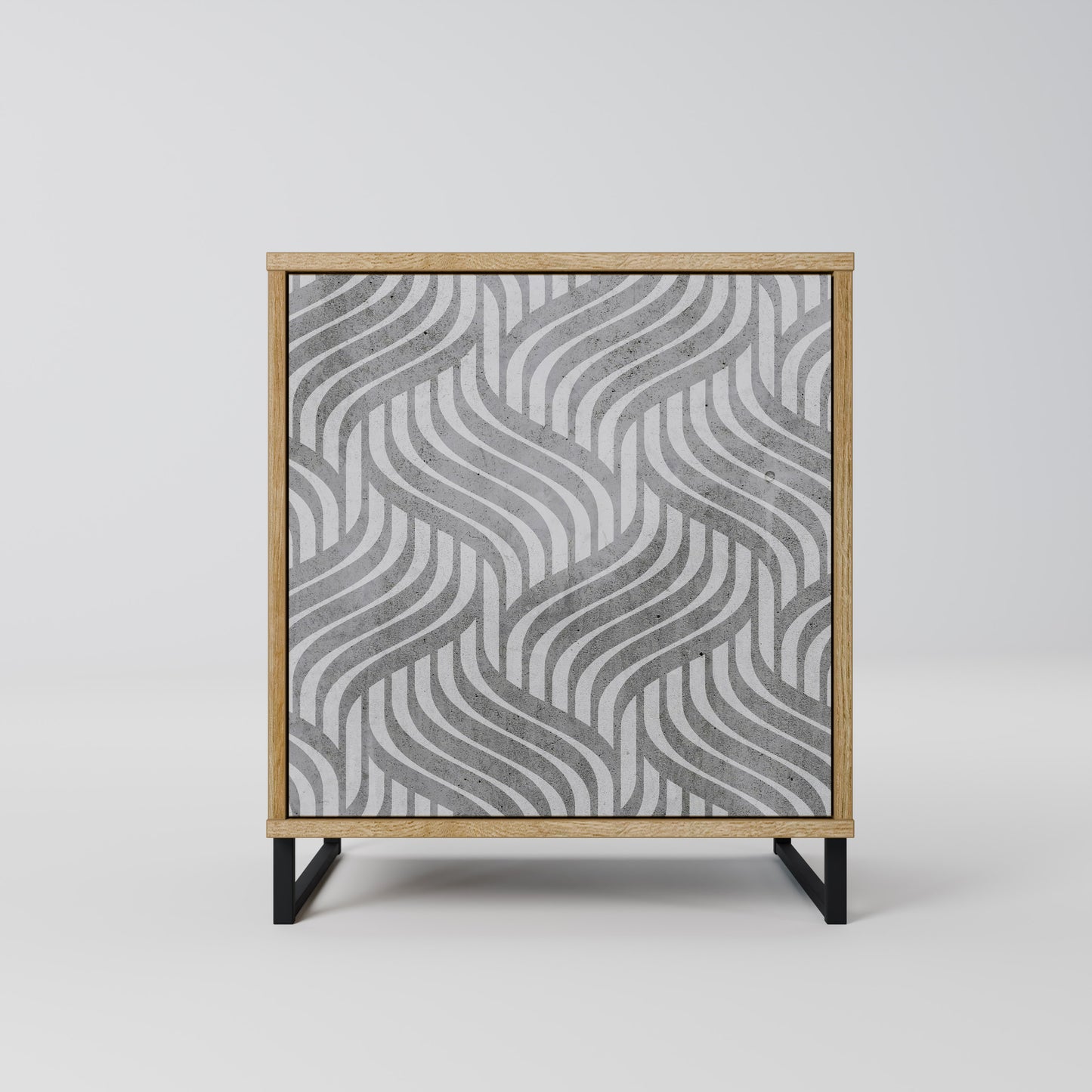 CONCRETE MOVEMENT 1-Door Sideboard in Oak Effect