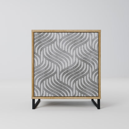 CONCRETE MOVEMENT 1-Door Sideboard in Oak Effect