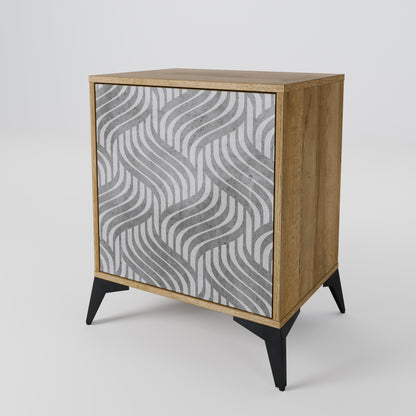 CONCRETE MOVEMENT 1-Door Sideboard in Oak Effect