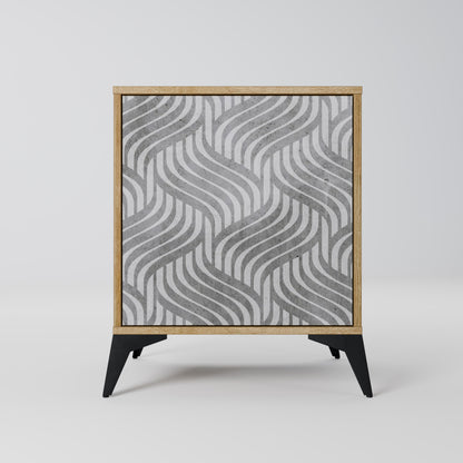 CONCRETE MOVEMENT 1-Door Sideboard in Oak Effect