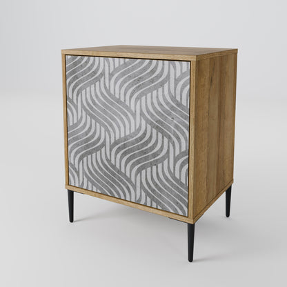 CONCRETE MOVEMENT 1-Door Sideboard in Oak Effect
