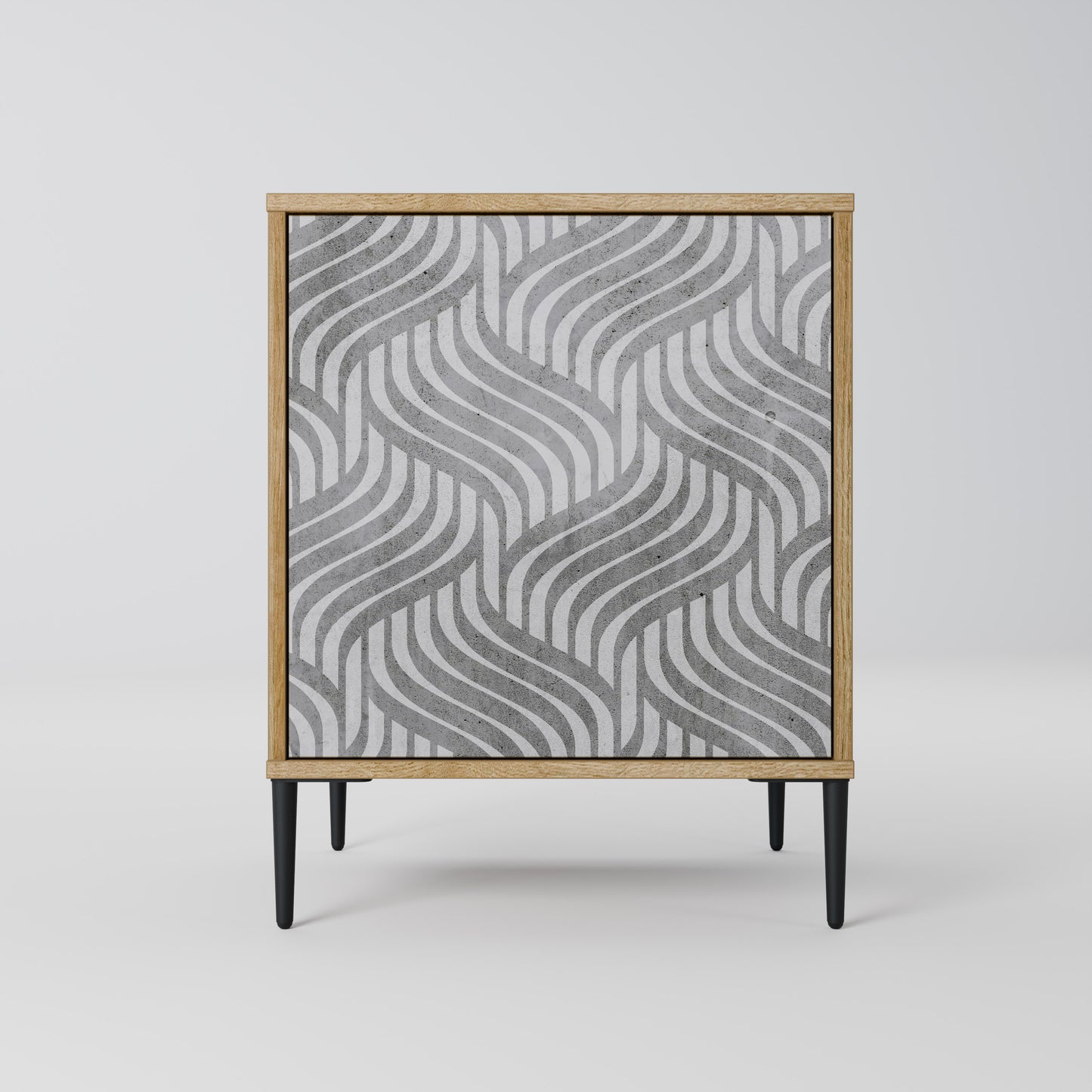 CONCRETE MOVEMENT 1-Door Sideboard in Oak Effect