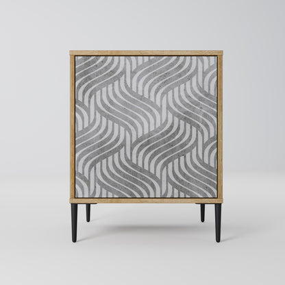 CONCRETE MOVEMENT 1-Door Sideboard in Oak Effect