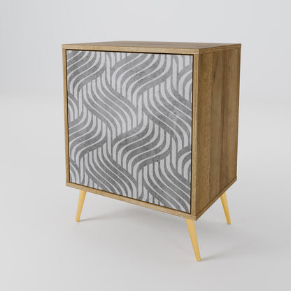 CONCRETE MOVEMENT 1-Door Sideboard in Oak Effect